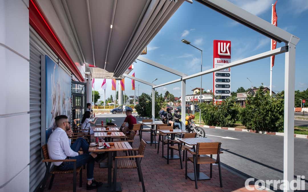 Lukoil Bucuresti, Romania 03.2019 – pergola retractabila
