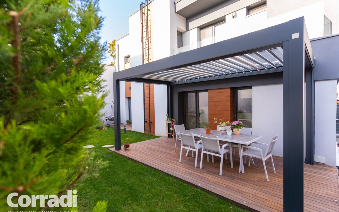 Proiect rezidential in Romania 11.2021 – pergola bioclimatica, inchidere terasa