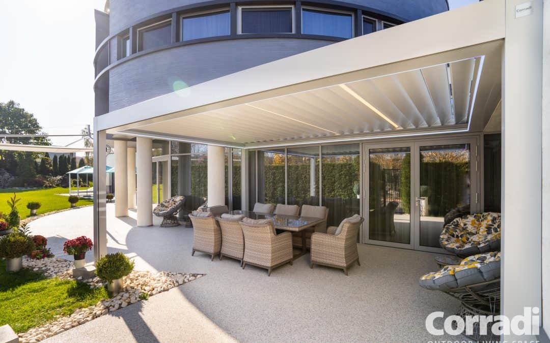 Proiect rezidential in Romania 09.2021 – pergola bioclimatica, inchidere terasa, vele retractabile