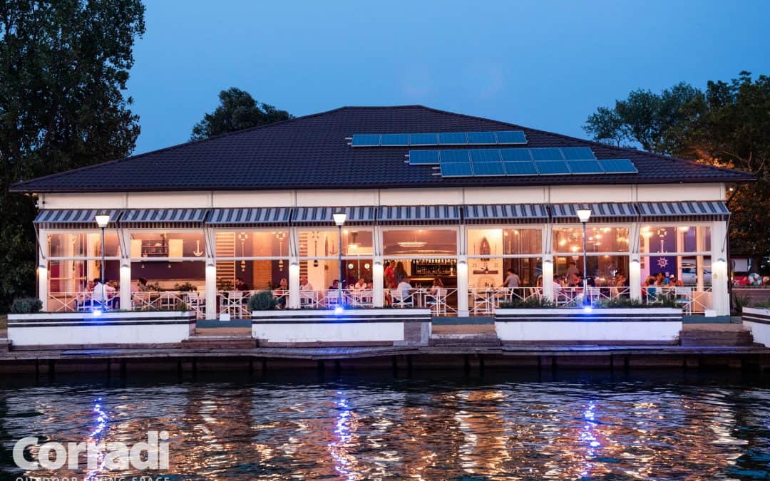 Restaurant Blue Aqua Mamaia, Romania 08.2019 – inchidere terasa