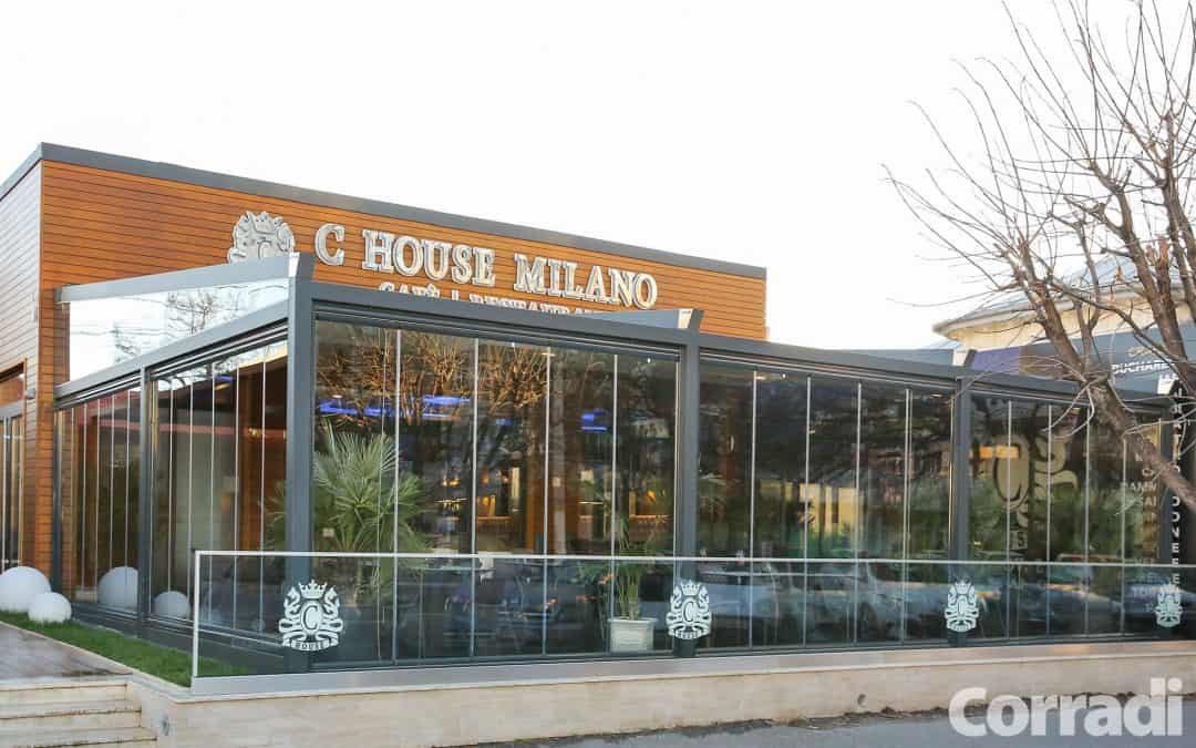 Restaurant C House Milano Craiova, Romania 09.2017 – pergola retractabila