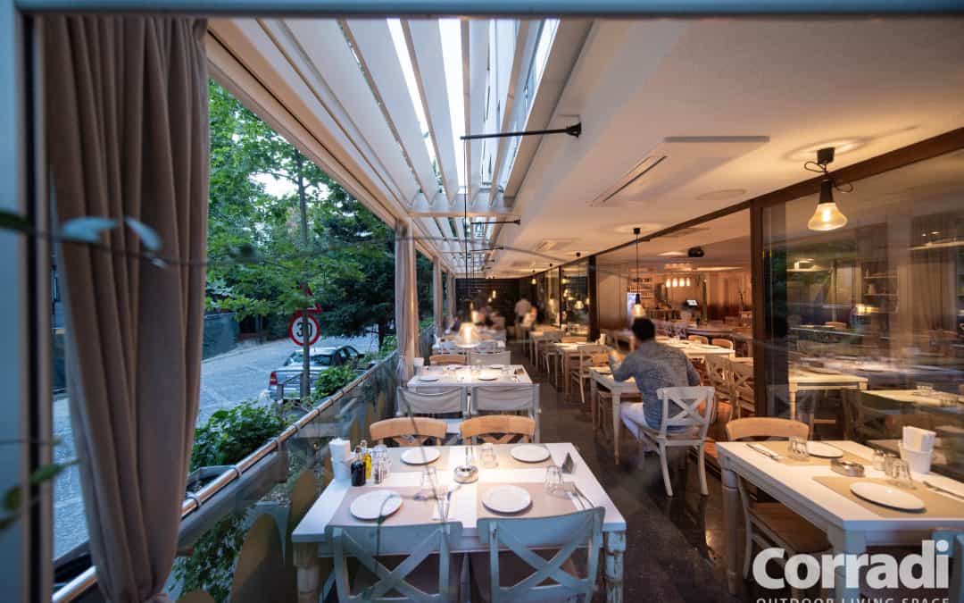 Restaurant Fior di Late Bucuresti, Romania 11.2017 – pergole bioclimatice, inchidere terasa