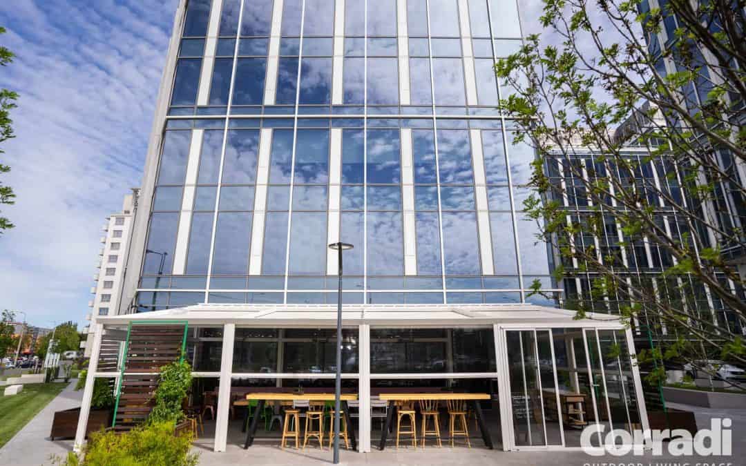 Restaurant Stradale Bucuresti, Romania 11.2020 – pergola retractabila, inchidere terasa