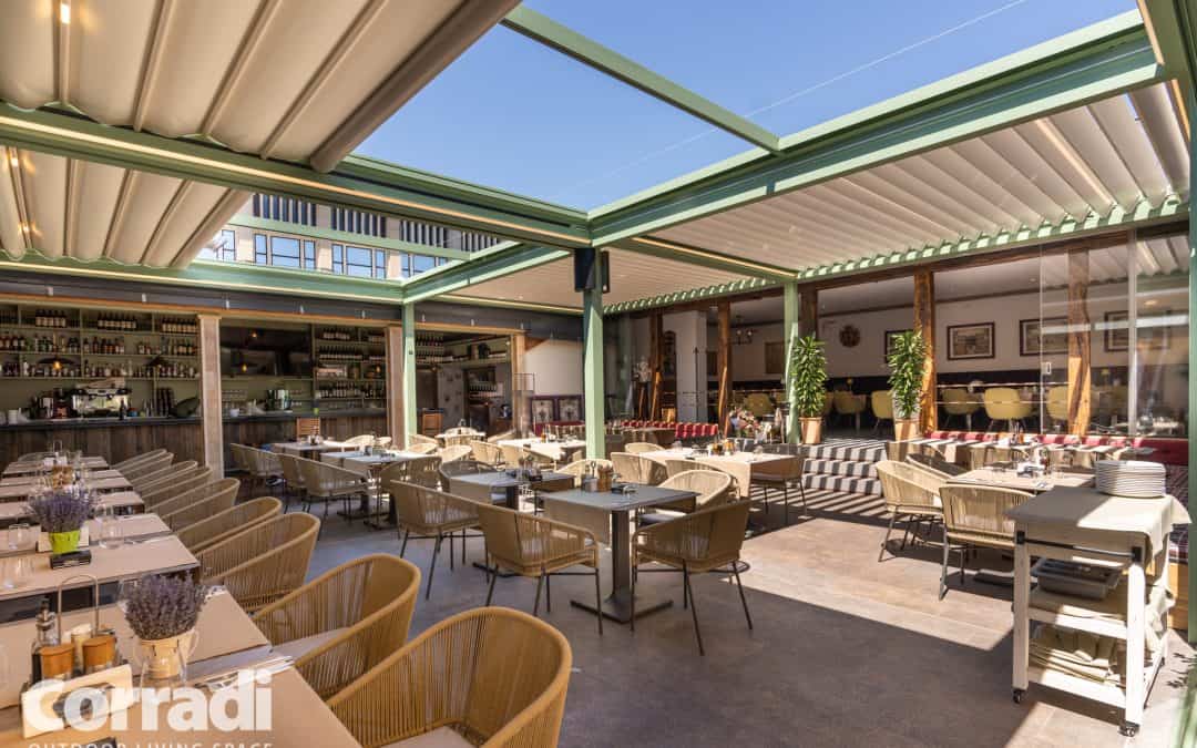 Restaurant Toscana Constanta, Romania 03.2022 – pergole bioclimatice, pergole retractabile