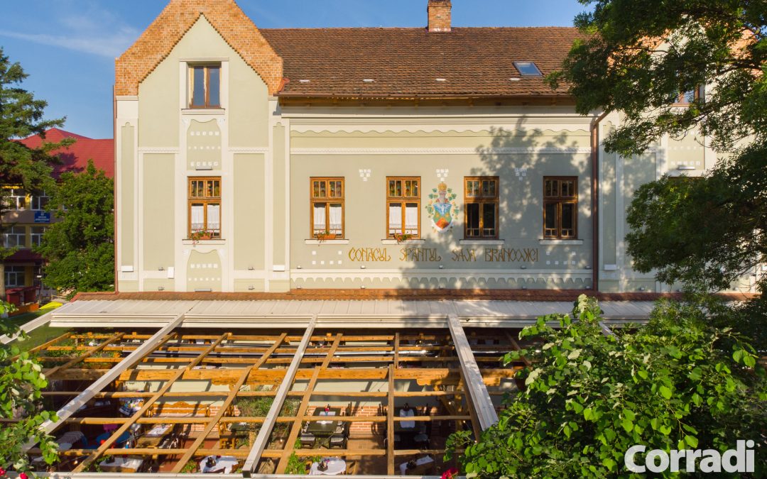 Conacul Sfântul Sava Brancovici, Romania 12.2020 – pergole retractabile, inchidere terasa