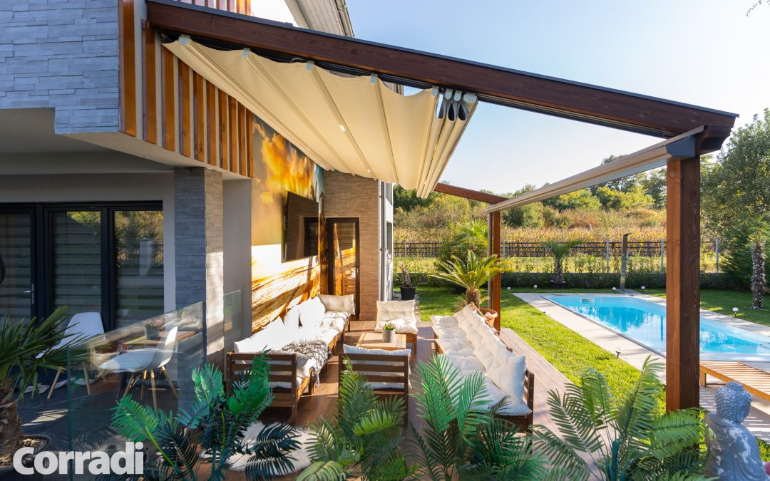 Proiect rezidential in Romania 07.2022 – pergola retractabila