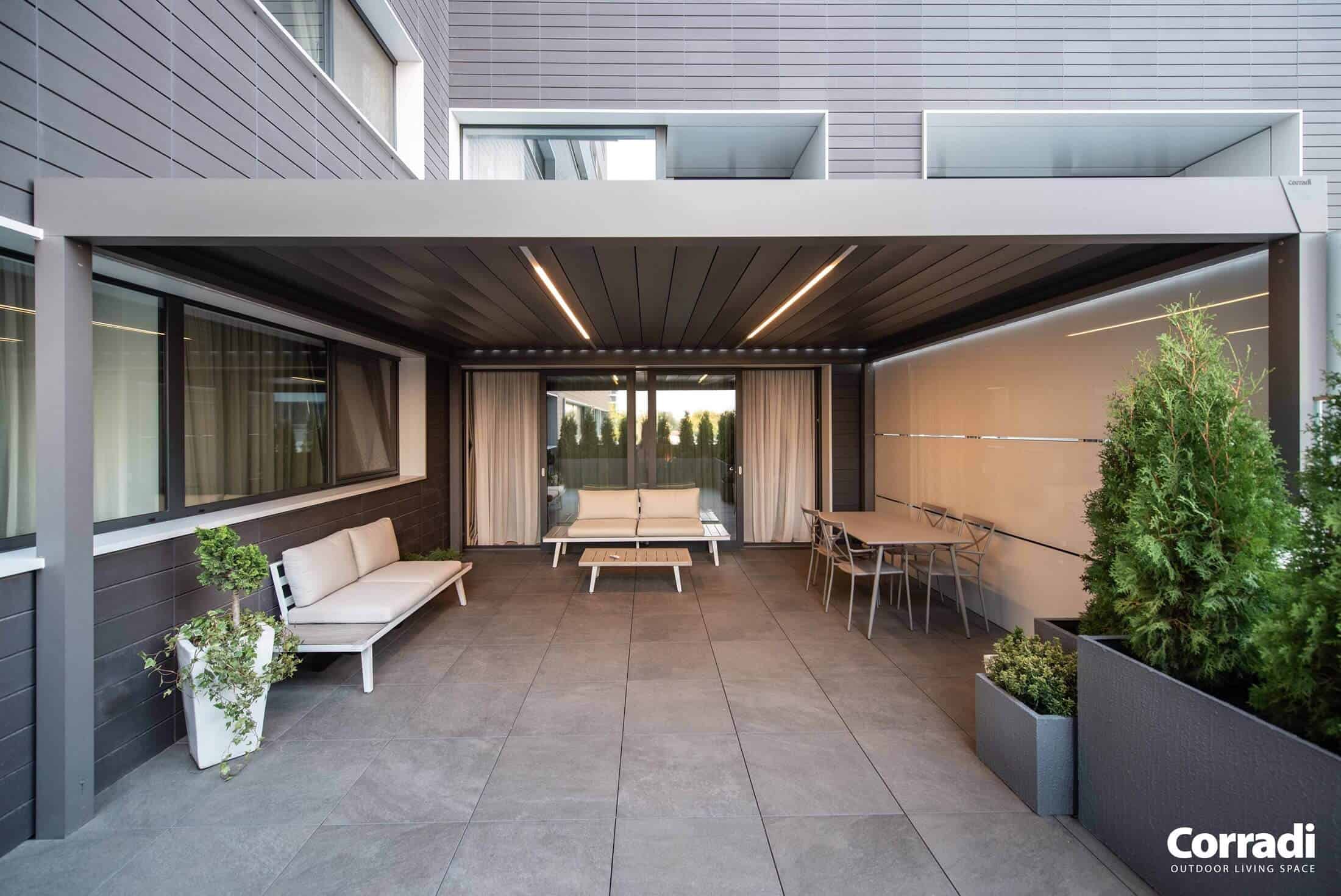 pergole bioclimatice pentru terasa si gradina de calitate design deosebit made in Italy