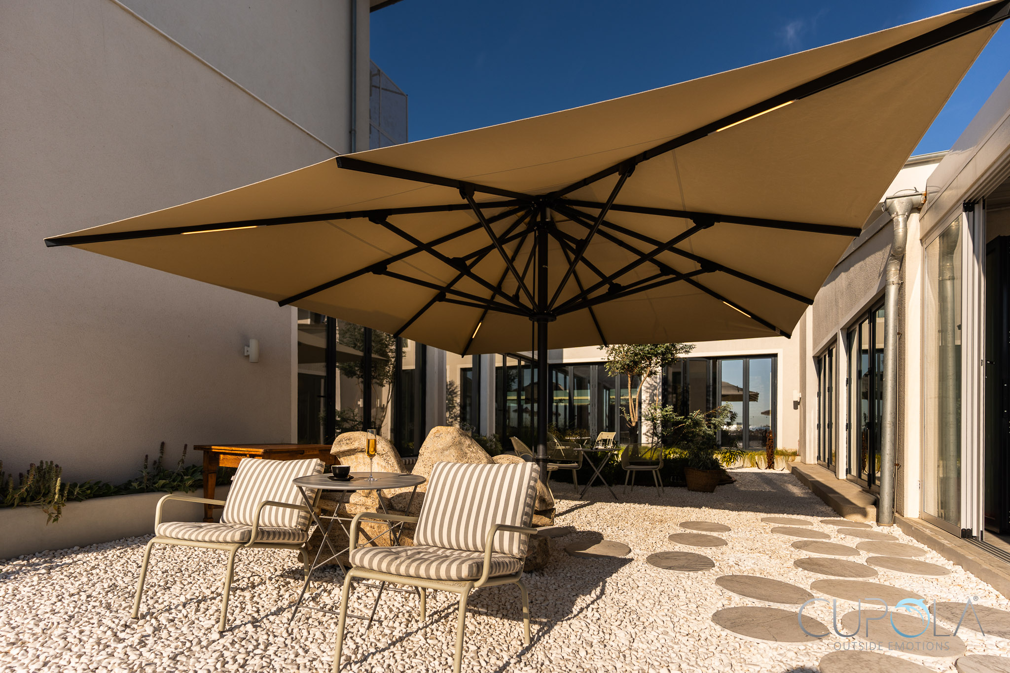 pergole bioclimatice, pergole retractabile, copertine, sisteme de umbrire